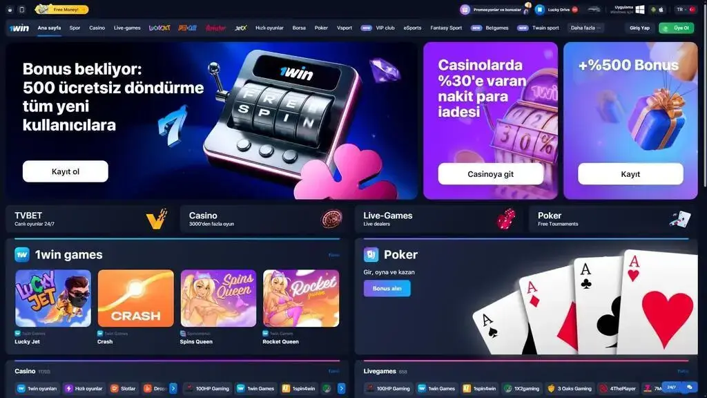1Win Casino Indonesia dengan bonus hingga 500%, slot online, dan permainan poker