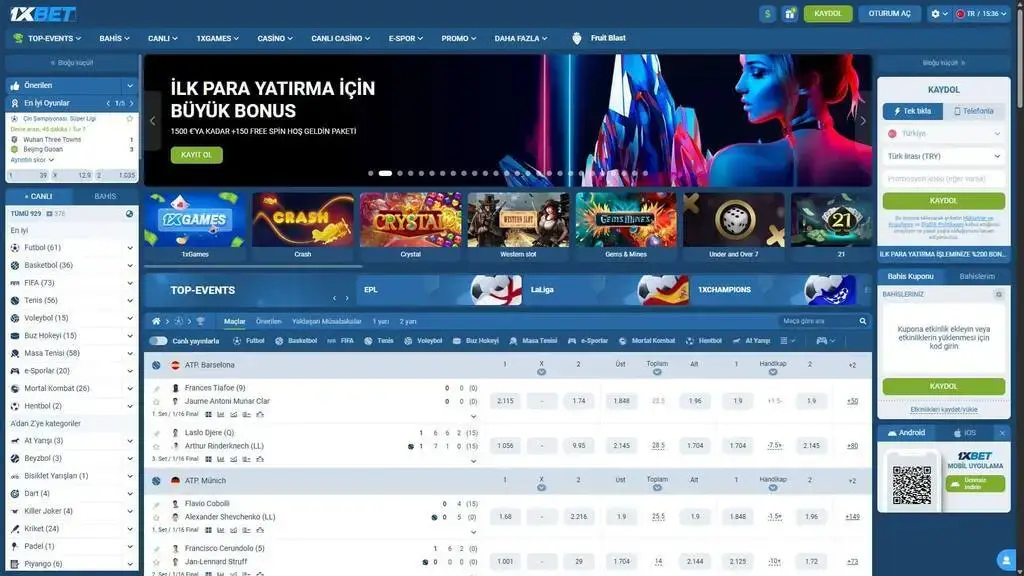1xBet Türkiye – Canlı Bahis, Casino ve Bonuslar