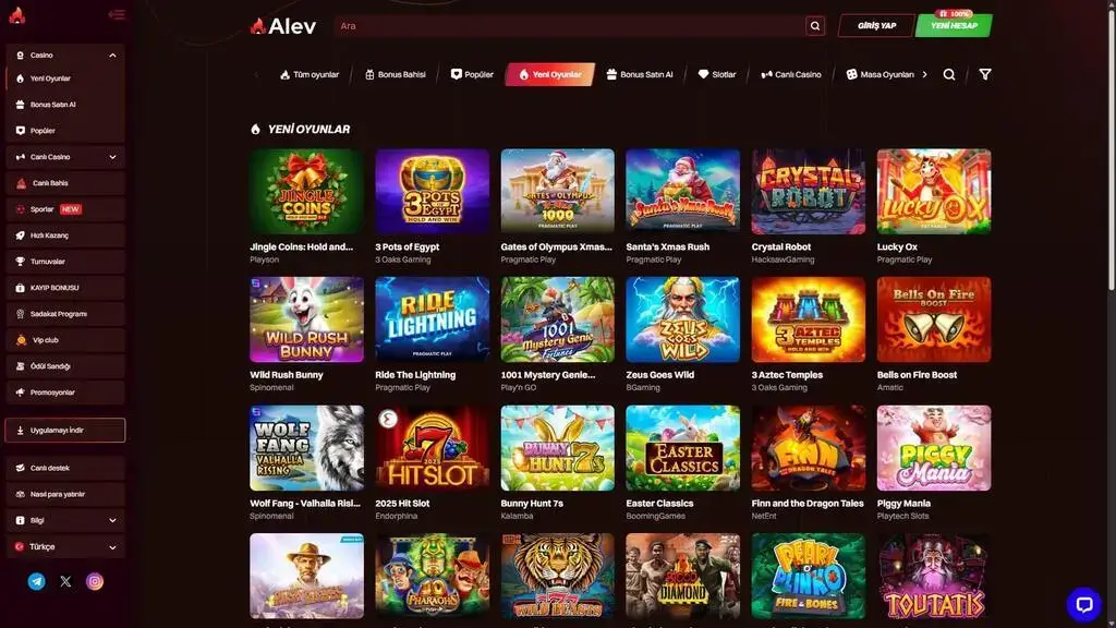 Alev Casino — yeni slot oyunları, yüksek kazanç fırsatları ve popüler oyun sağlayıcıları