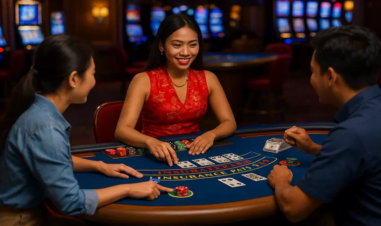 Live Casino Table with Dealers