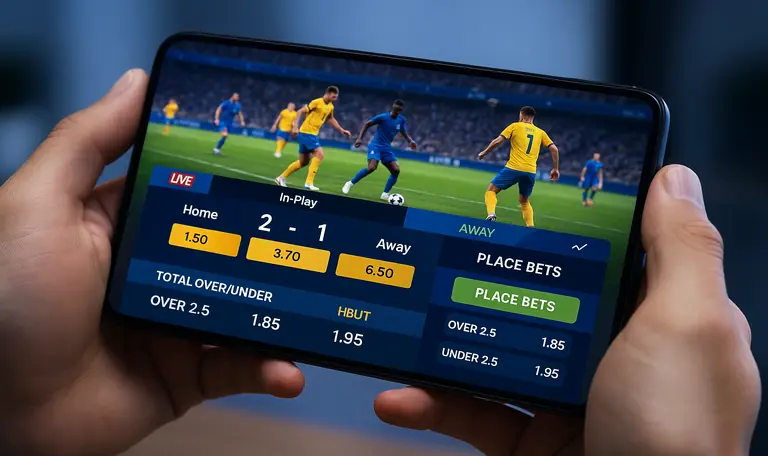 Mobile Casino Interface with Sports Betting